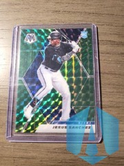 2021 Panini Mosaic Rookie RC Green Prizm #265 Jesus Sanchez Miami
